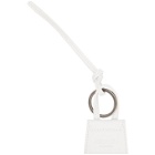 Jacquemus White and Gunmetal Le Porte Cles Chiquito Keychain