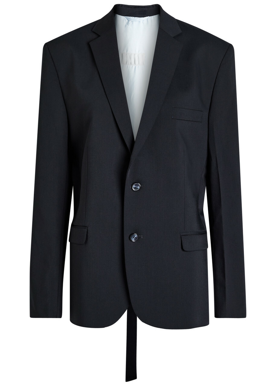 Bettter Ellis Panelled Wool-blend Blazer Navy