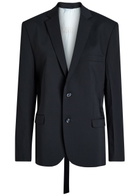 Bettter Ellis Panelled Wool-blend Blazer Navy