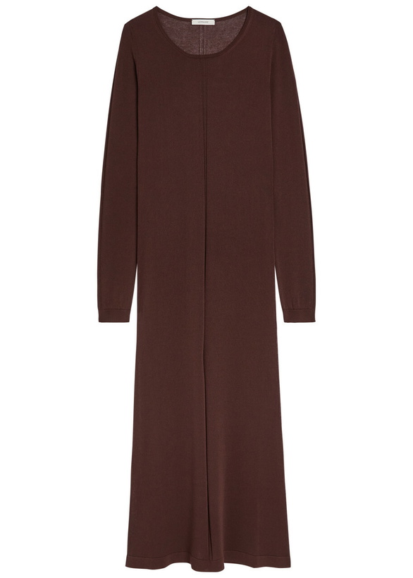 Photo: Lemaire Fine-knit Midi Dress Brown