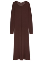 Lemaire Fine-knit Midi Dress Brown