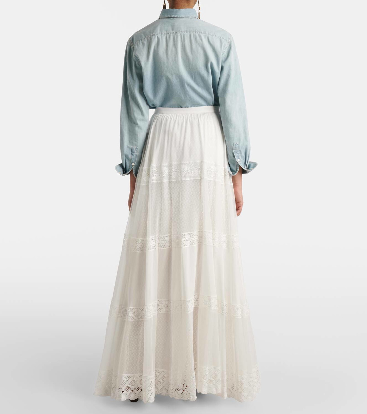Ralph Lauren Collection Malti cotton and silk maxi skirt