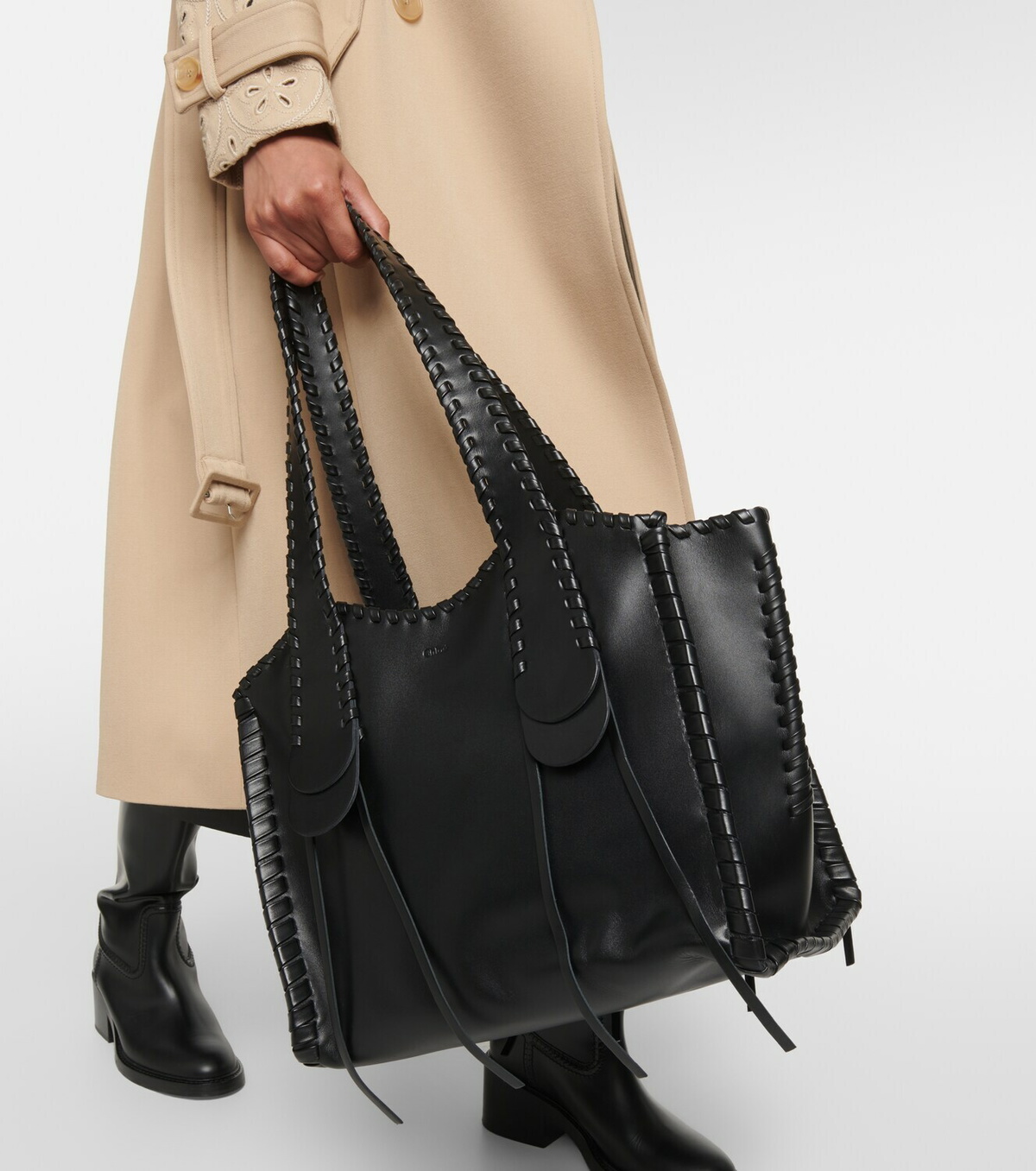☆Chloe☆ MONY Small Tote トートバッグ BLACK♪ Chloé Mony Small Tote Bag in Black | Lyst