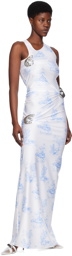 Coperni White Multi Emoji Maxi Dress