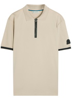 Sandbanks Logo Jersey Polo Shirt Beige