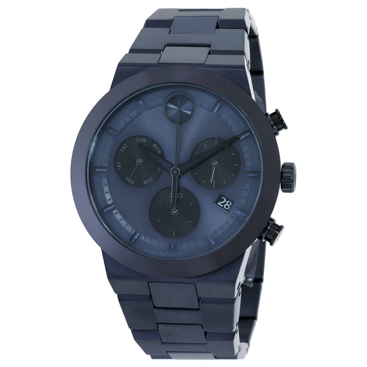 Photo: Movado Bold Fusion Quartz Blue Dial Mens Watch 3600859