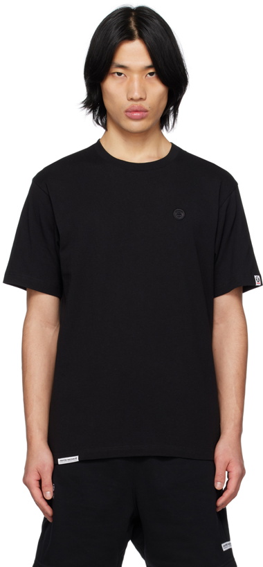 Photo: AAPE by A Bathing Ape Black Embroidered T-Shirt