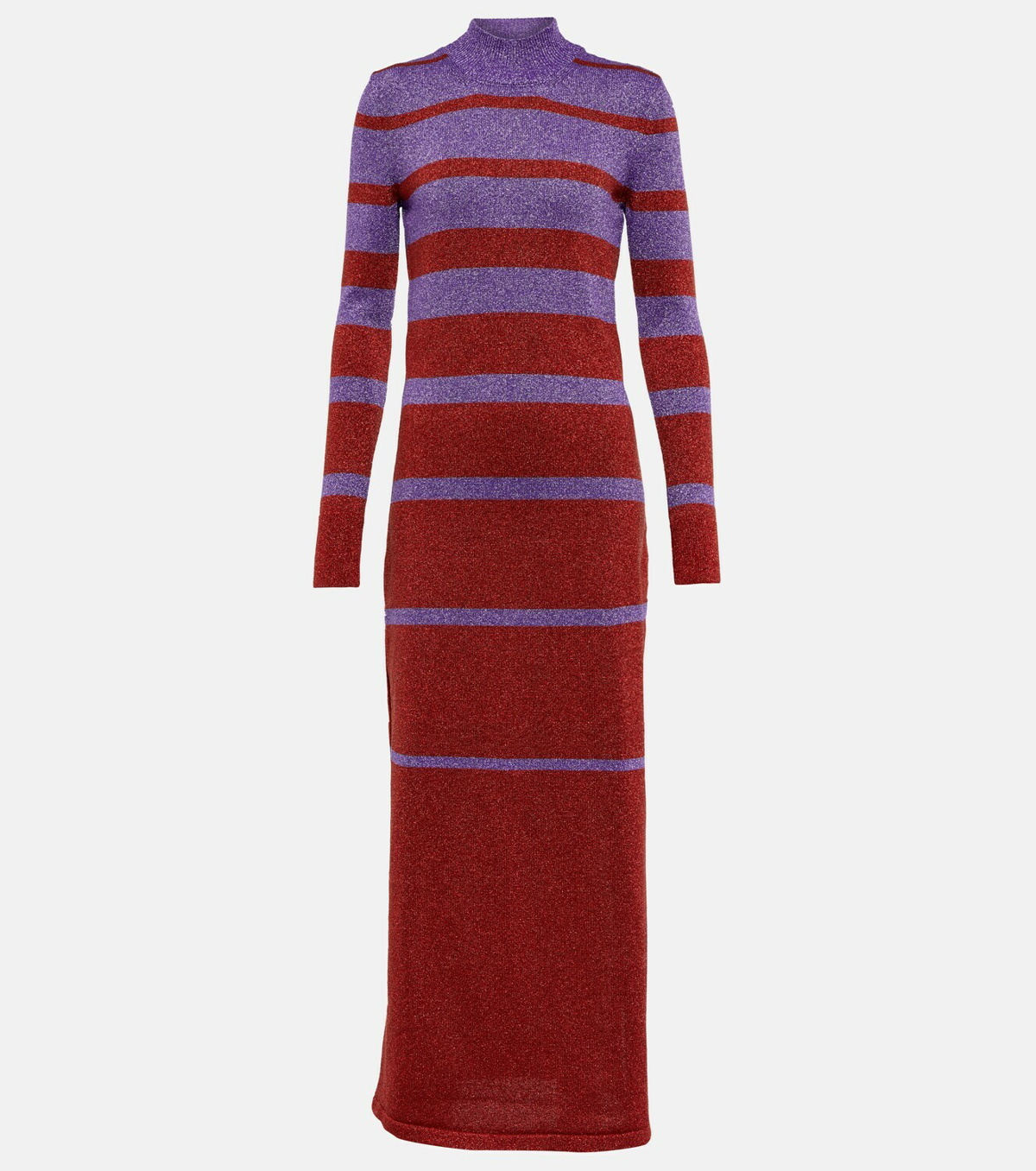 Paco Rabanne - Striped metallic knit maxi dress Paco Rabanne