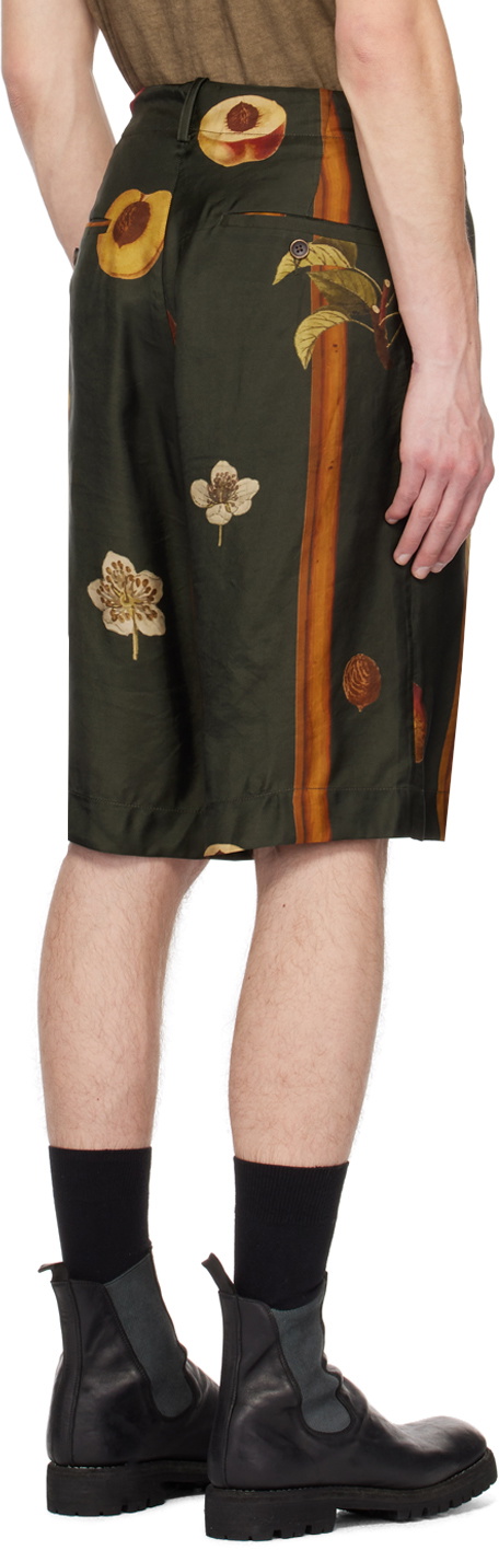 UMA WANG Green Pallor Shorts