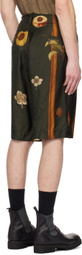 UMA WANG Green Pallor Shorts