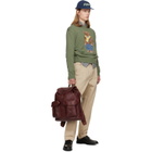 Polo Ralph Lauren Brown Leather Large Backpack