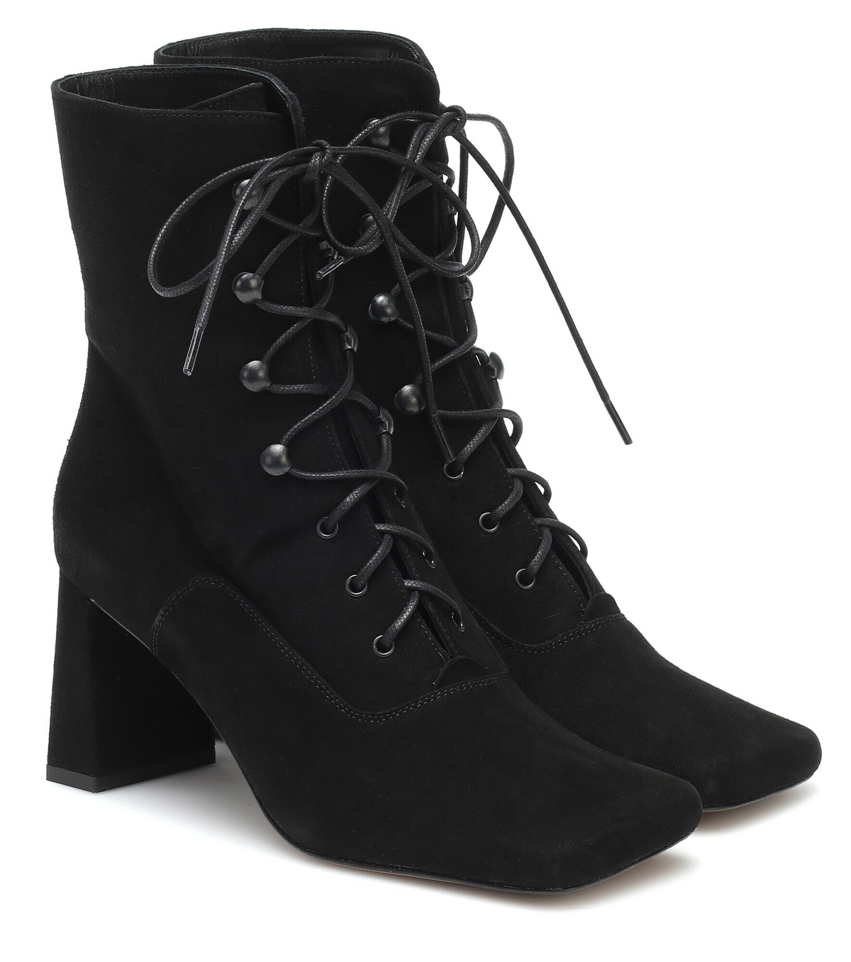 By Far - Claude lace-up suede ankle boots