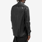 Rick Owens Men's Leather Outershirt in Black