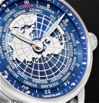 Montblanc - Star Legacy Orbis Terrarum Automatic 43mm Stainless Steel and Alligator Watch, Ref. No. 126108 - Blue