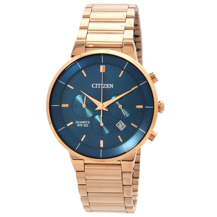 Photo: Citizen Chronograph Quartz Blue Dial Mens Watch AN8223-54L