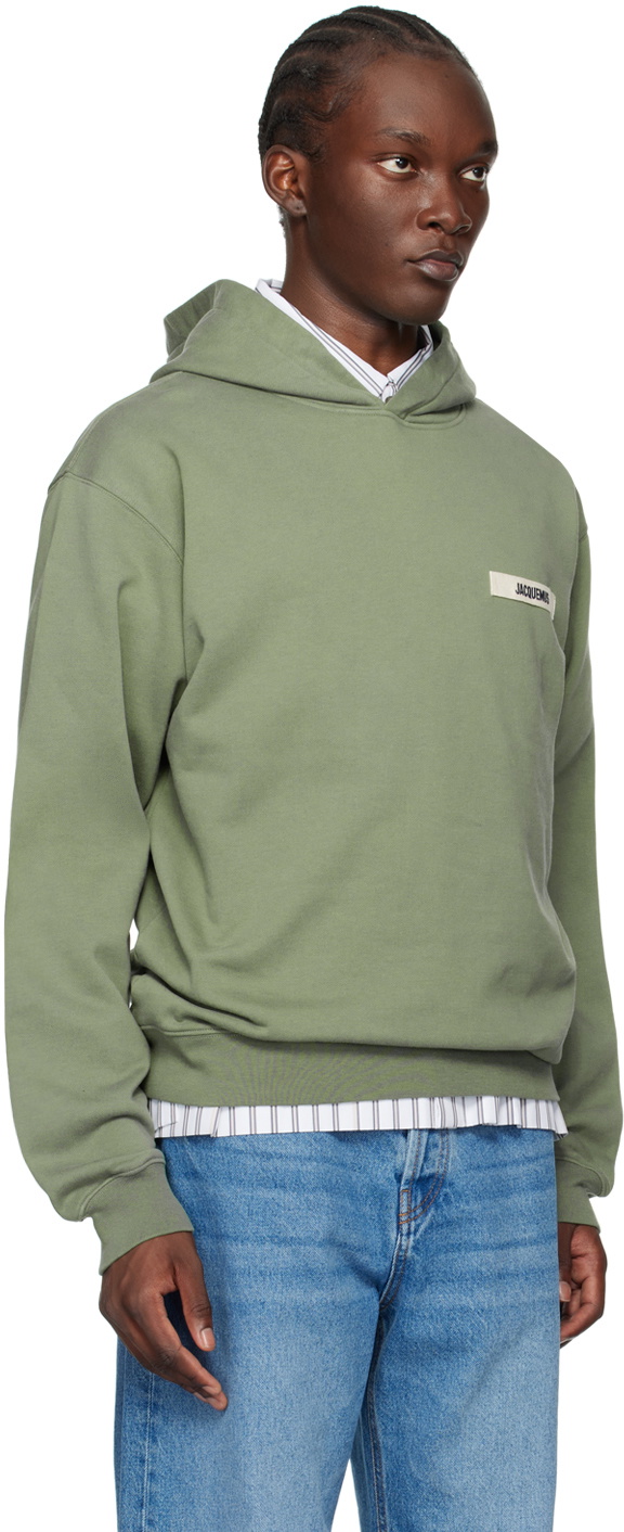 JACQUEMUS Green La Casa 'Le hoodie Gros Grain' Hoodie Jacquemus