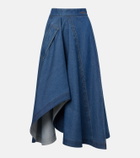 Givenchy Asymmetric denim midi skirt