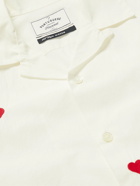 Portuguese Flannel - Convertible-Collar Embroidered Cotton-Poplin Shirt - White