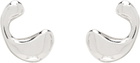 Maria Black Silver Dolphin Splash Stud Earrings
