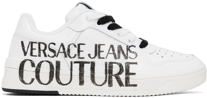 Photo: Versace Jeans Couture White & Black Printed Sneakers