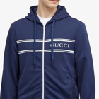 Gucci Men's Logo Zip Hoodie in Navy