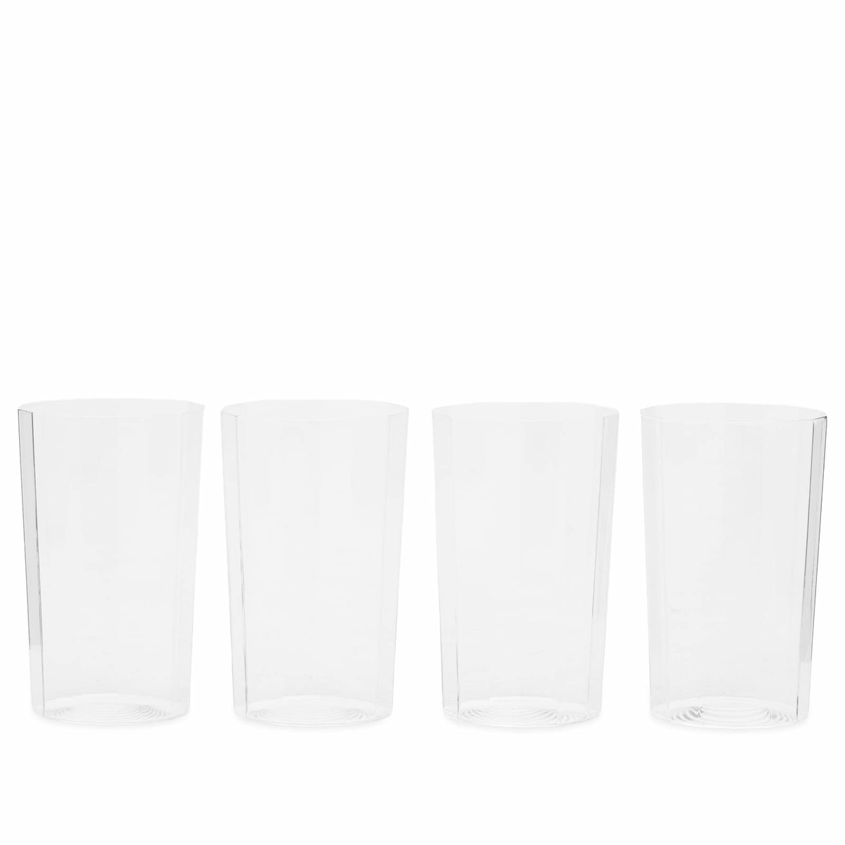 HAY Angle Glass Medium - Set of 4 in Clear 