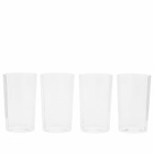 HAY Angle Glass Medium - Set of 4 in Clear 