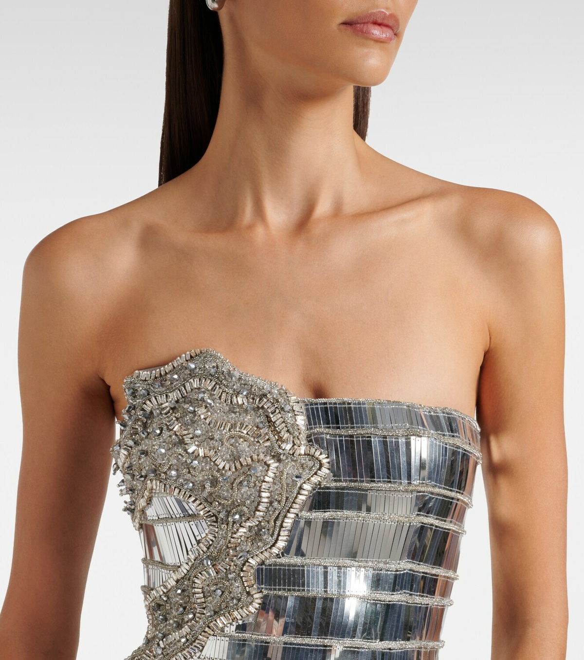 Rachel Gilbert Ariel embellished bustier gown