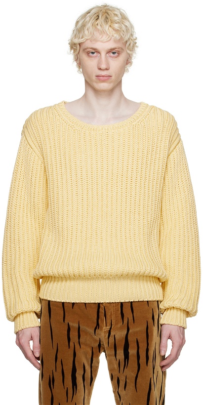 Photo: Bally Yellow Crewneck Sweater