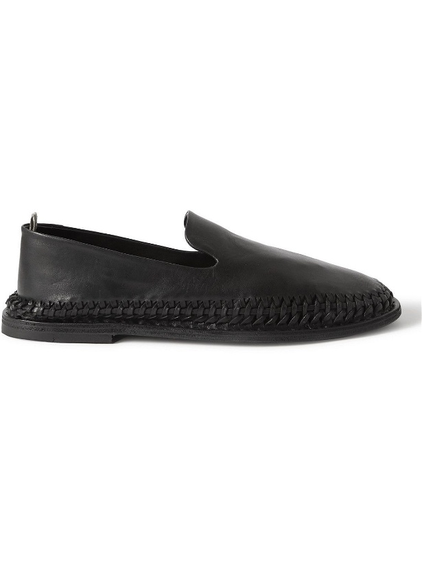 Photo: Officine Creative - Miles Braided Leather Loafers - Black