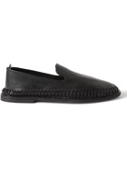 Officine Creative - Miles Braided Leather Loafers - Black