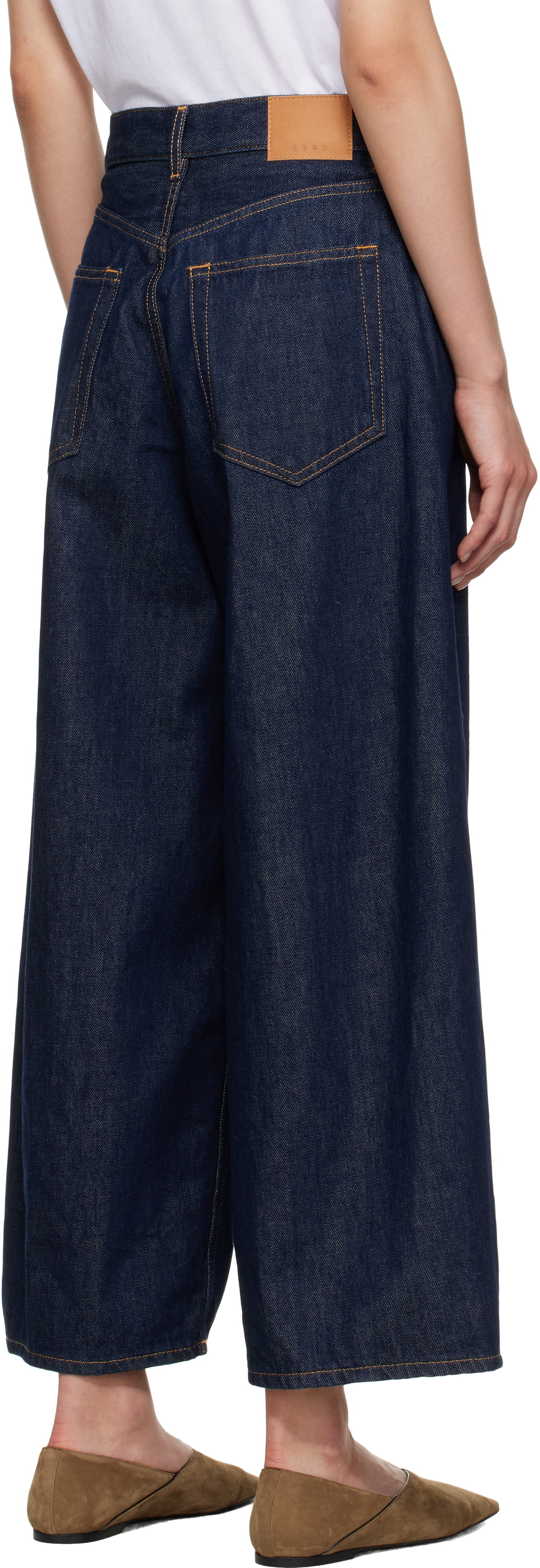 6397 Blue Cropped Roomy Jeans