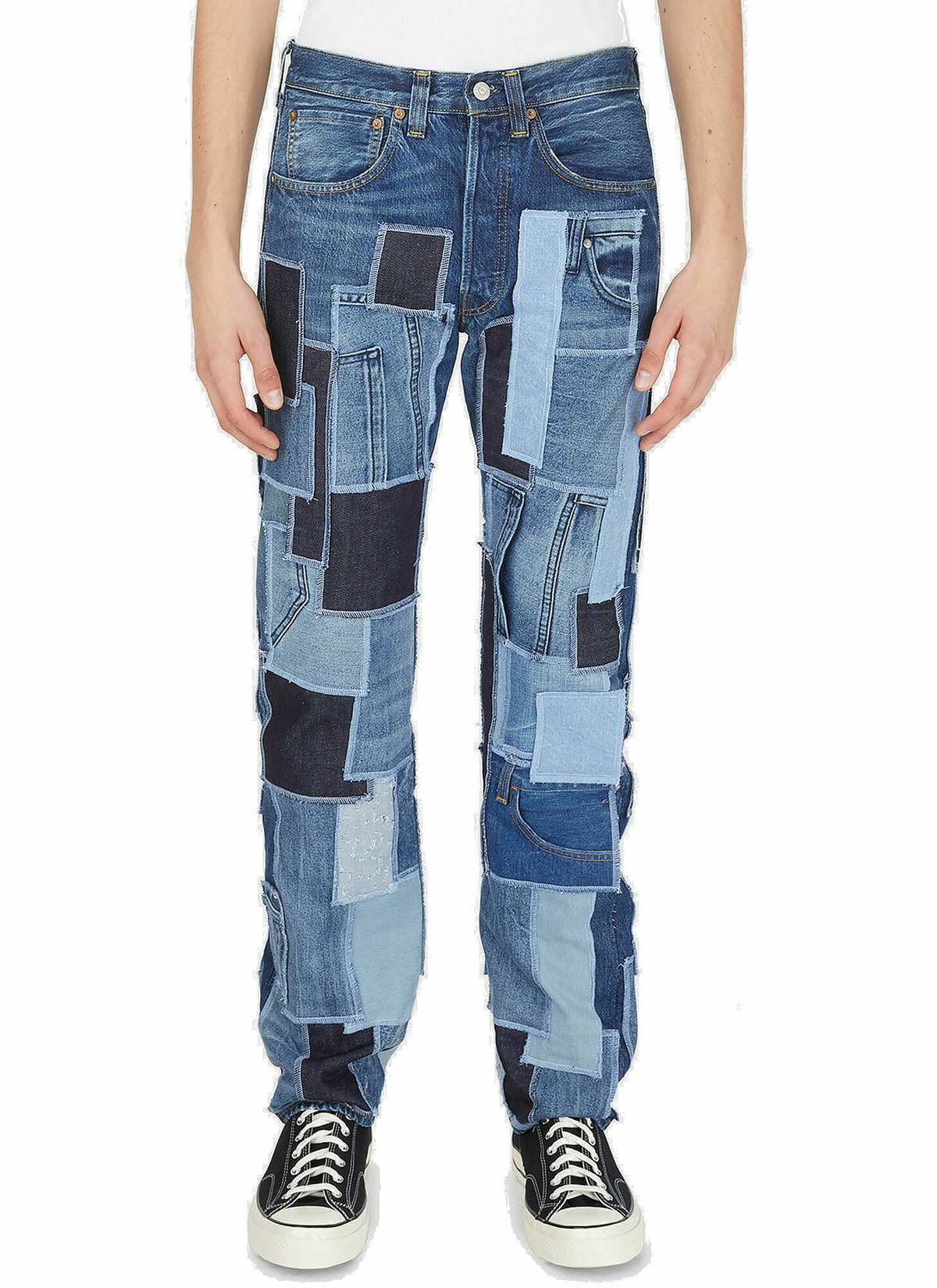 Drop 6 Patchwork Jeans in Blue LN-CC