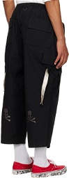 mastermind JAPAN Black Embroidered Cargo Pants