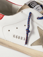 Golden Goose - Superstar Distressed Leather and Suede Sneakers - White