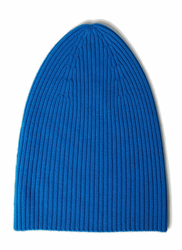 Photo: Ribbed Beanie Hat in Blue