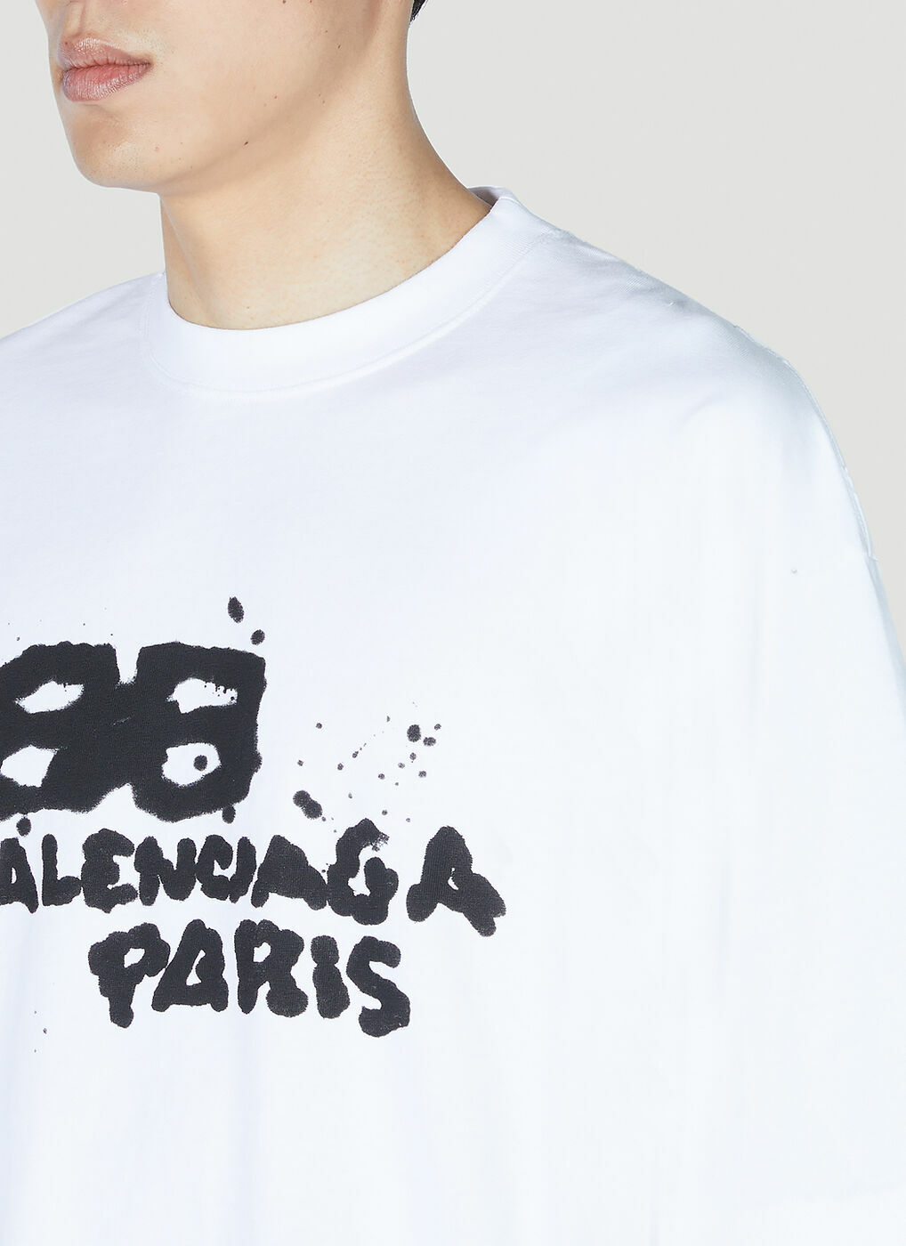 【送料込】BALENCIAGA★Paint ロゴTシャツ BALENCIAGA 偽物 スプレーペイントロゴTシャツ グラフィティ風