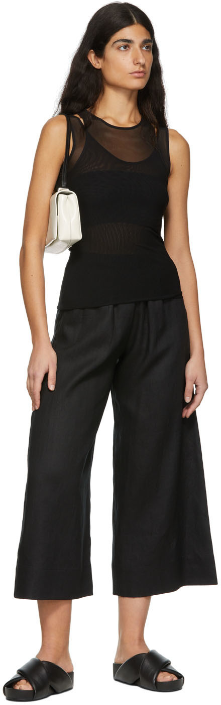 Max Mara Leisure Black Tulle Tempo Tank Top