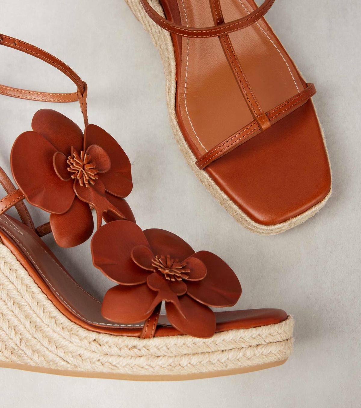 Zimmermann Orchid 110 leather wedge sandals Zimmermann