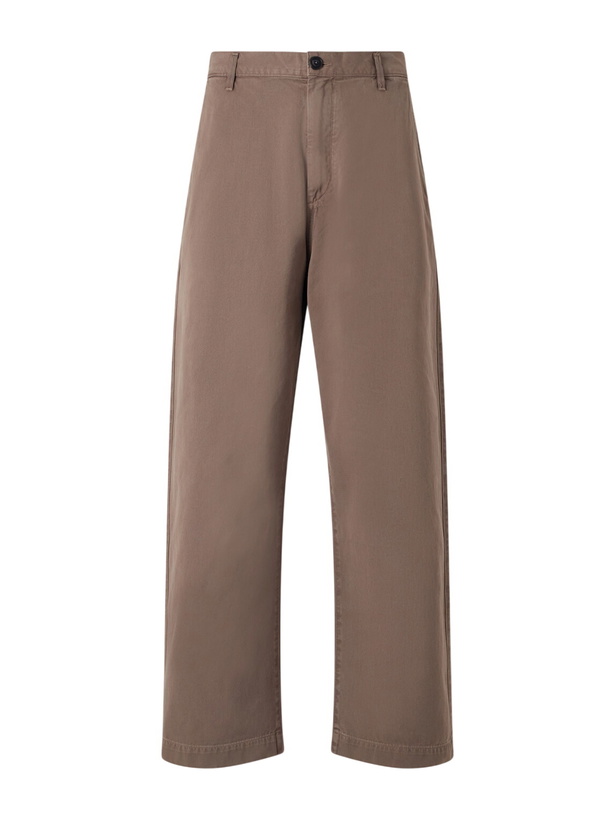 Photo: AGOLDE - Warwick Wide-Leg Recycled-Cotton Twill Trousers - Brown