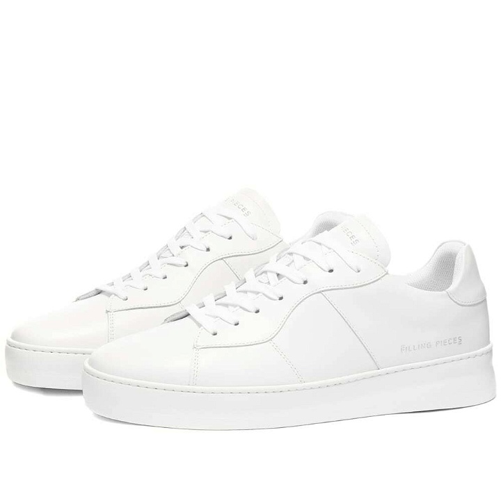 Photo: Filling Pieces Men's Light Plain Court Sneakers in White