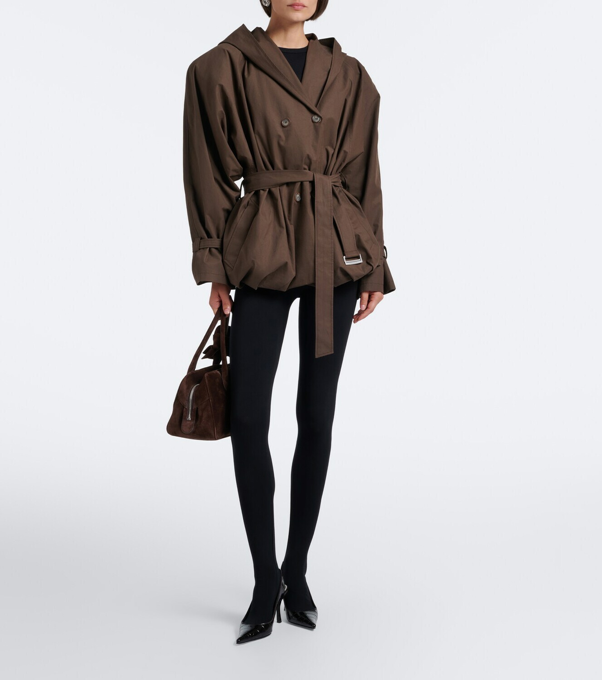 Magda Butrym Belted hooded cotton jacket