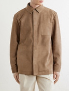 Canali - Paneled Suede Overshirt - Neutrals