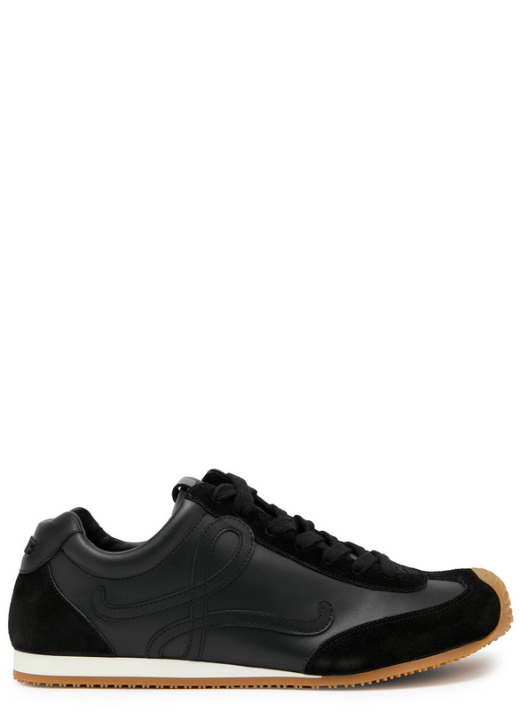 Photo: Loewe Ballet Runner 2.0 Panelled Leather Sneakers Black