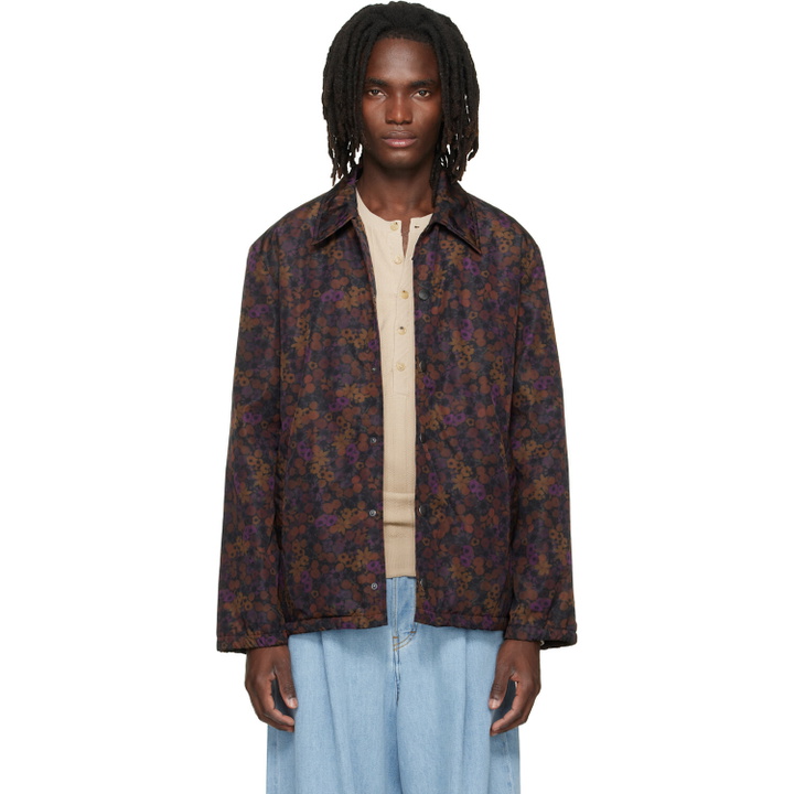 Photo: Dries Van Noten Brown & Purple Floral Jacket