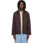 Dries Van Noten Brown & Purple Floral Jacket