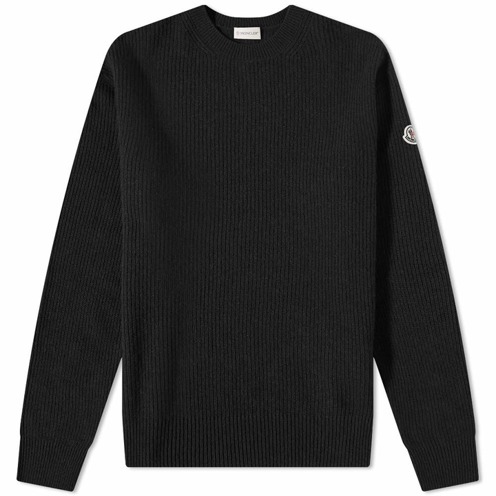 Photo: Moncler Men's Crew Neck Knit in Black