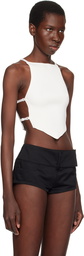 Courrèges White Lingerie Detail Pointy Tank Top