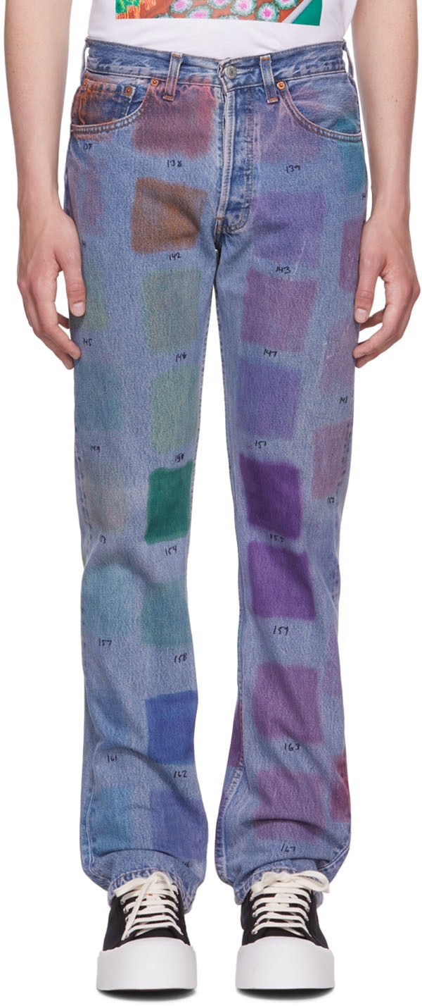 ore Monk Influence Collina Strada SSENSE Exclusive Blue Levi's Edition 501 Swatches Jeans  Collina Strada