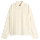 MKI Men's Loose Weave Check Box Dress Shirt in Bone